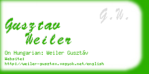 gusztav weiler business card